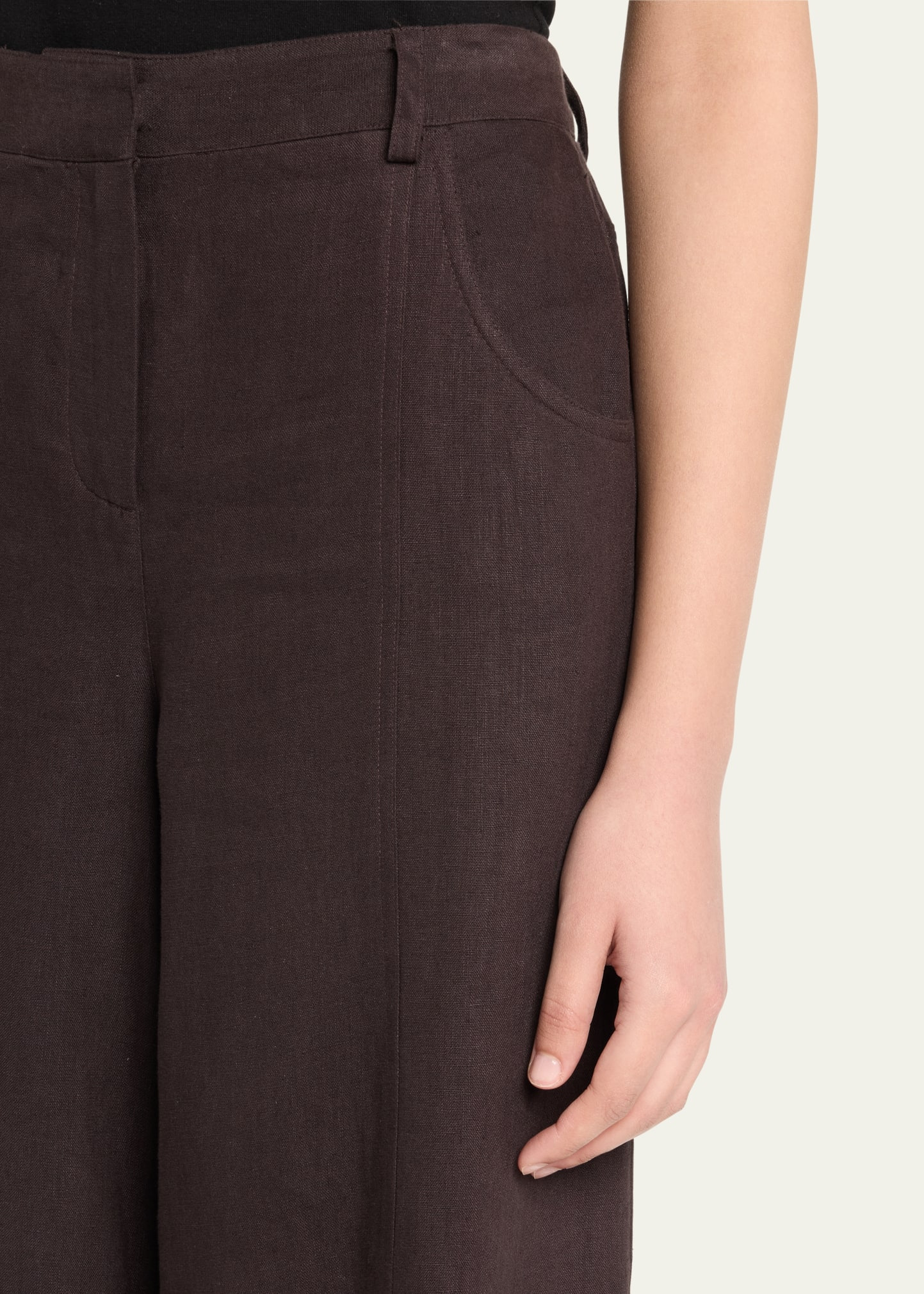 Dees Wide-Leg Linen Trousers - 5