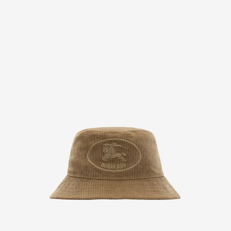 Knight Stamp Corduroy Bucket Hat 1