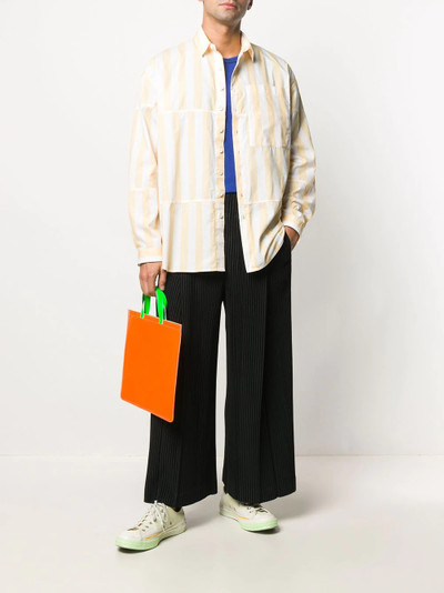 ISSEY MIYAKE plissé wide-leg trousers outlook