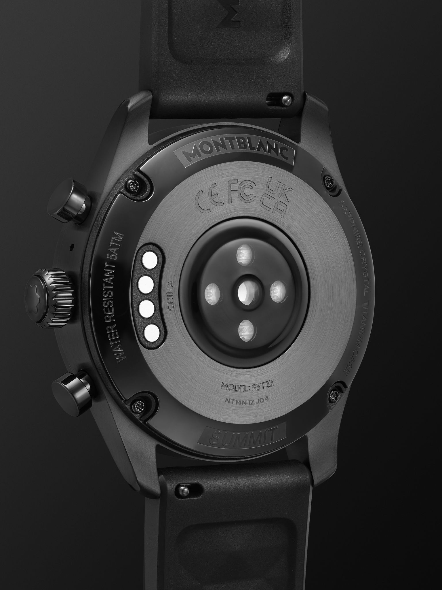 Summit 3 42mm Blackened Titanium and Rubber Smart Watch, Ref. No. 129267 Black - 4