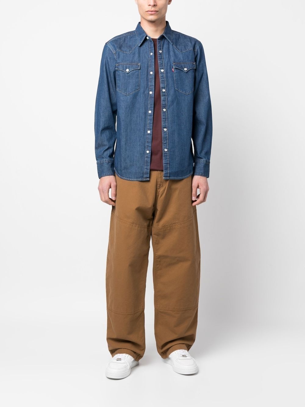 long-sleeve denim shirt - 2