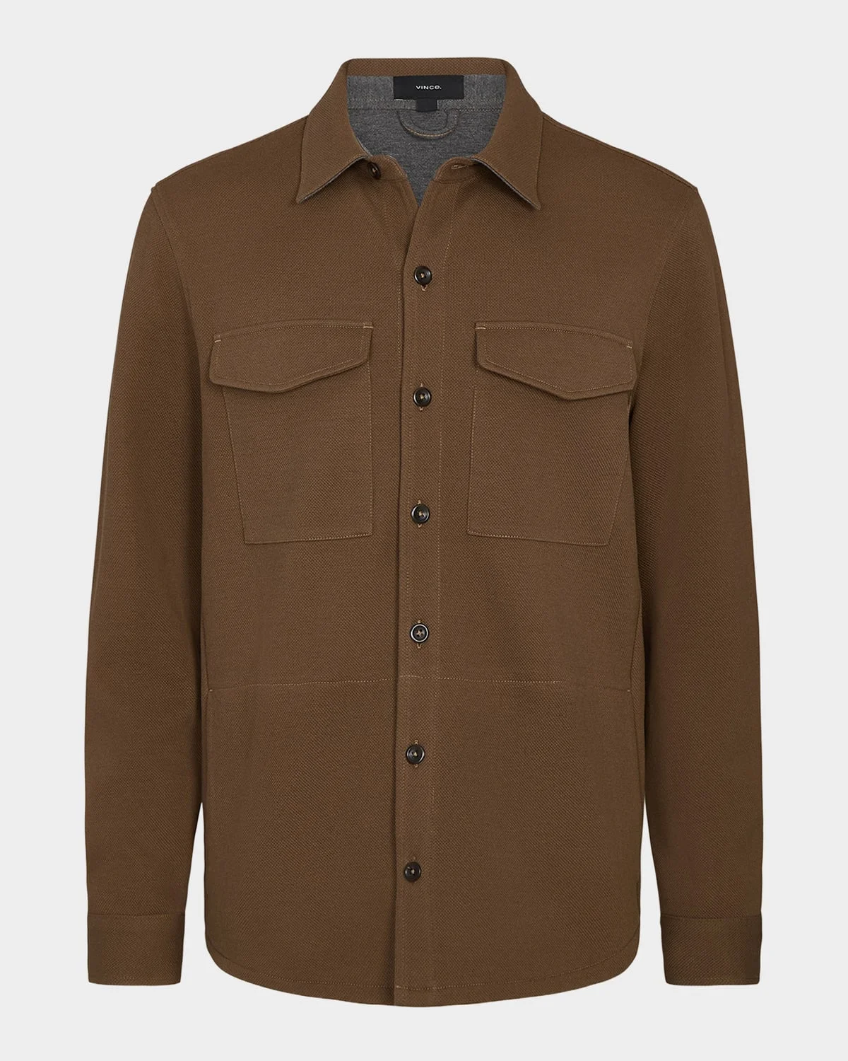 Men's Solid 4-Pocket Shirt Jacket - 1