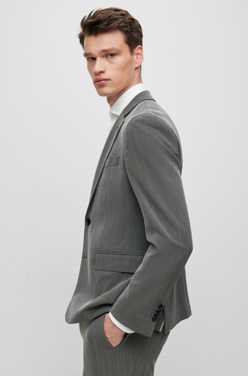 SLIM-FIT SUIT IN MICRO-PATTERNED PERFORMANCE-STRETCH CLOTH 6