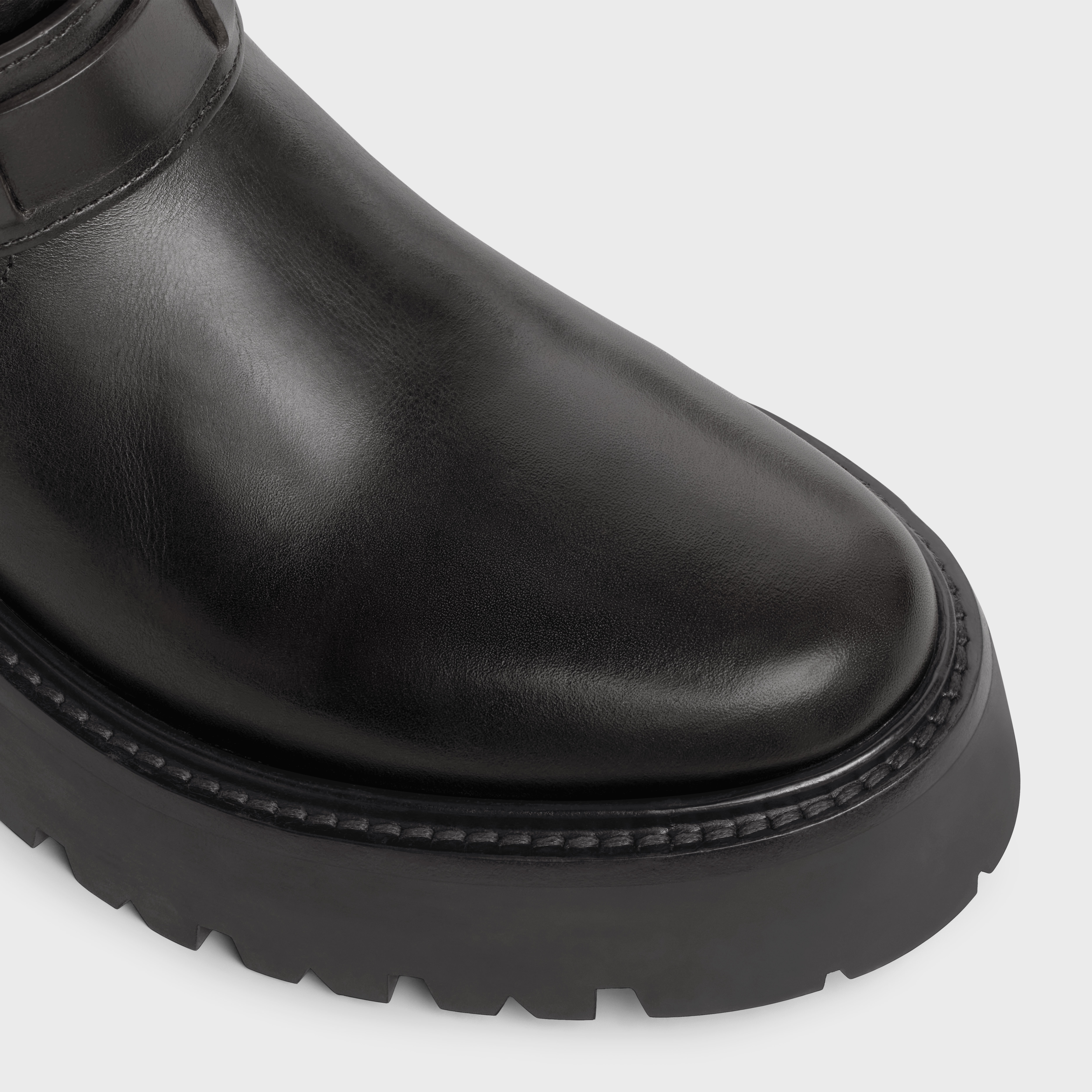 CELINE BULKY HIGH BOOT WITH HARNESS in Calfskin - 4