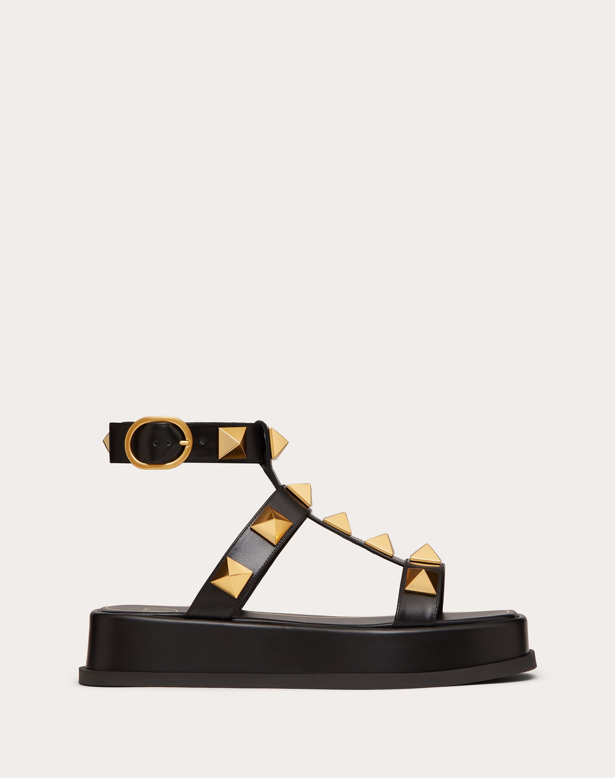 ROMAN STUD CALFSKIN FLATFORM SANDAL 40MM - 1