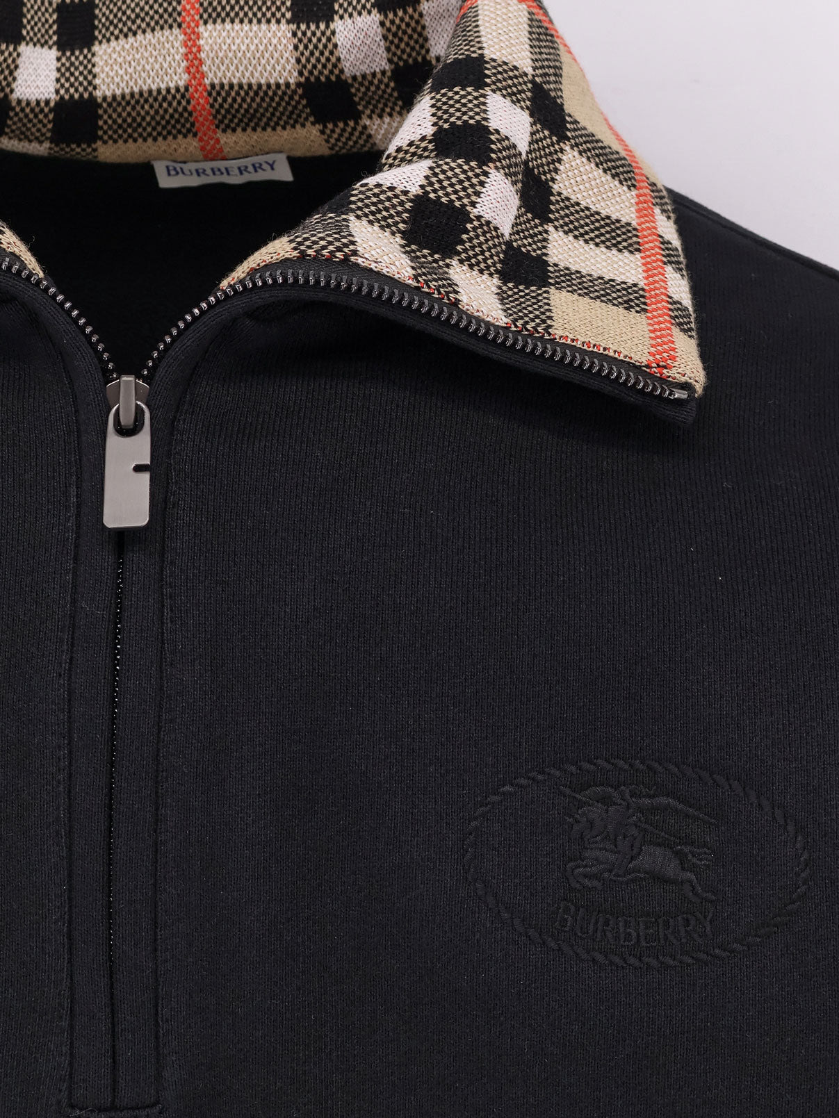 TRADITIONAL CHECK HALF-ZIP SWEATER - 3