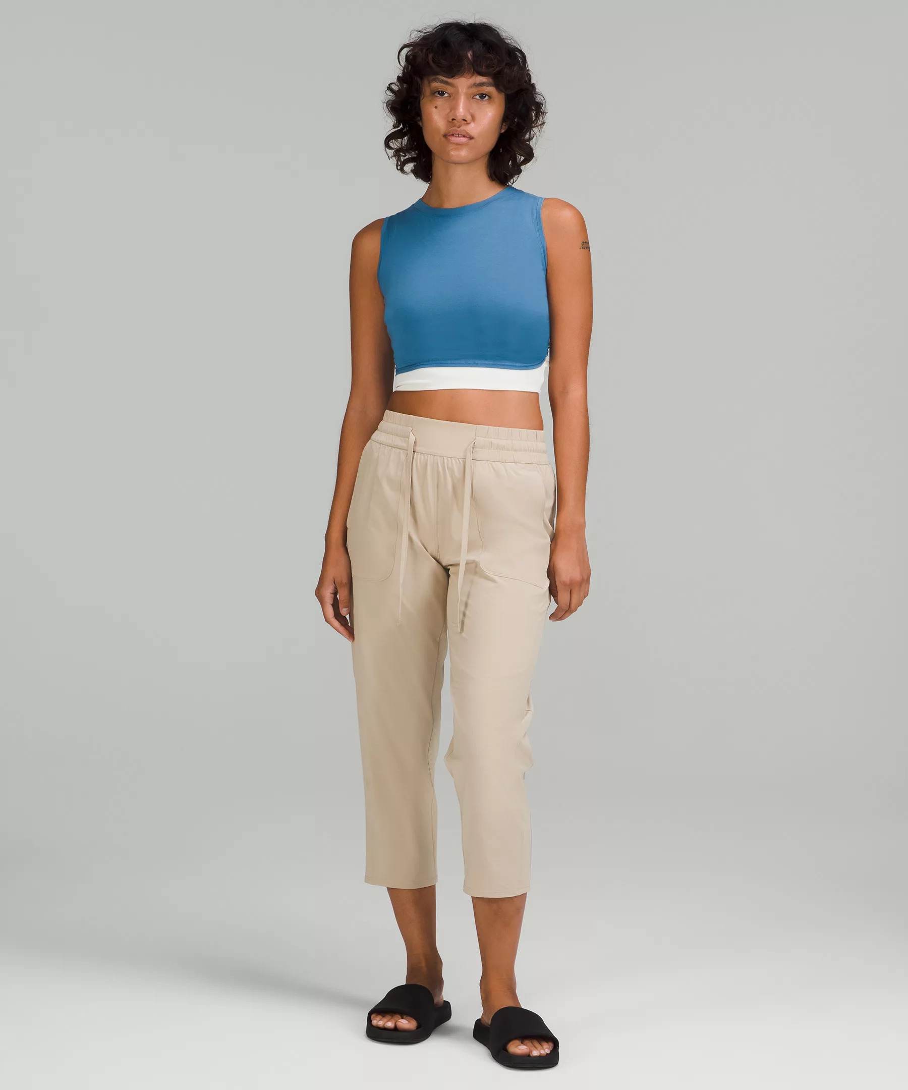 Pull-On Mid-Rise Tapered-Leg Cropped Pant 23" - 2