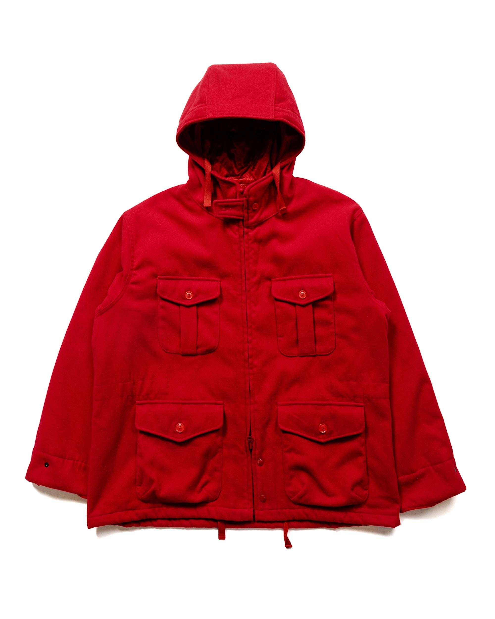 ジャケット・アウター SAS Jacket-Polyester Fake Melton Engineered Garments SAS Jacket Red Fake Poly Fake Melton