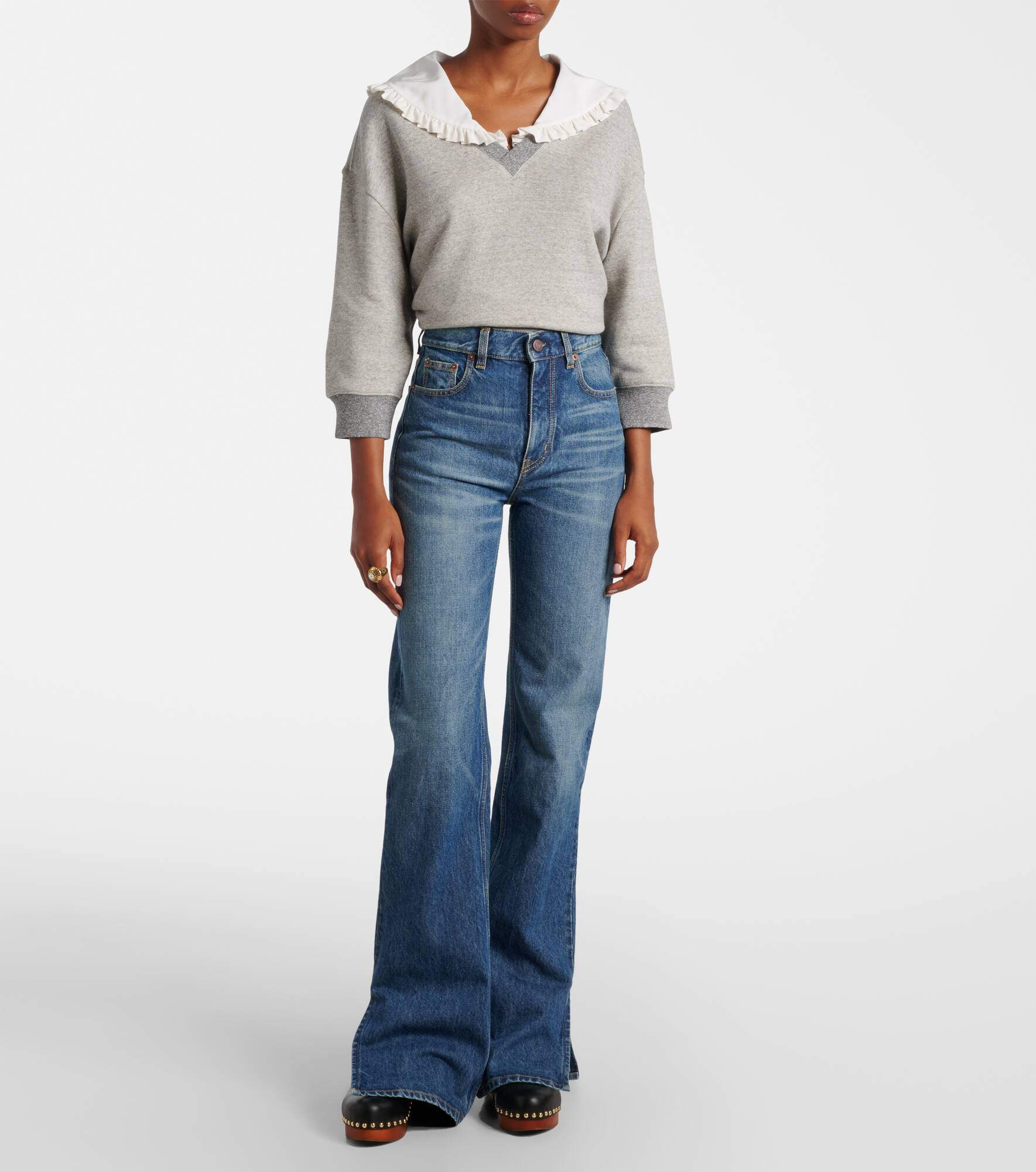 High-rise flared jeans - 7