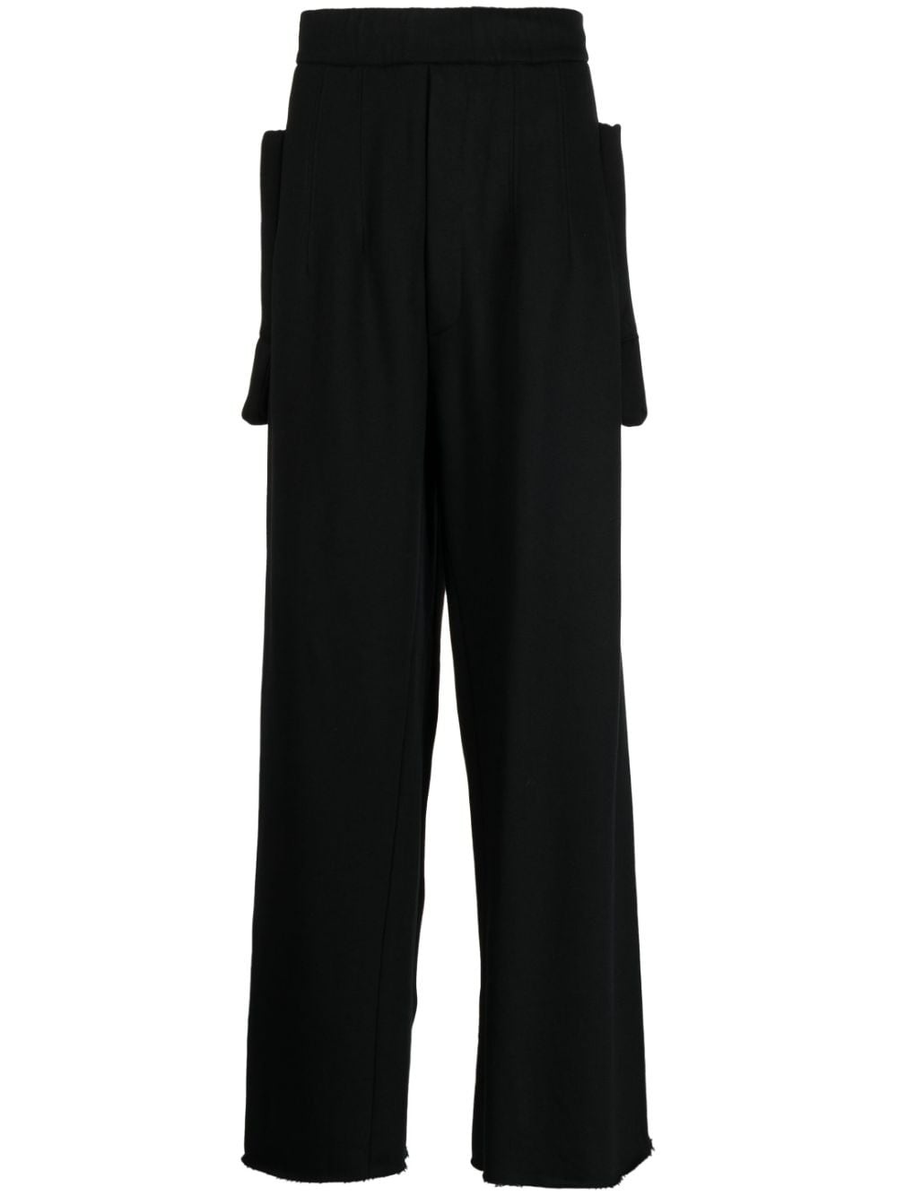detailed-pocket wide-leg trousers - 1