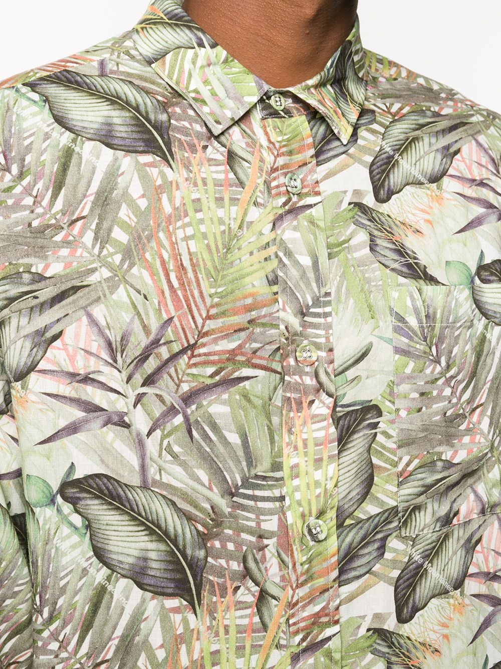 botanical-print short-sleeved shirt - 5