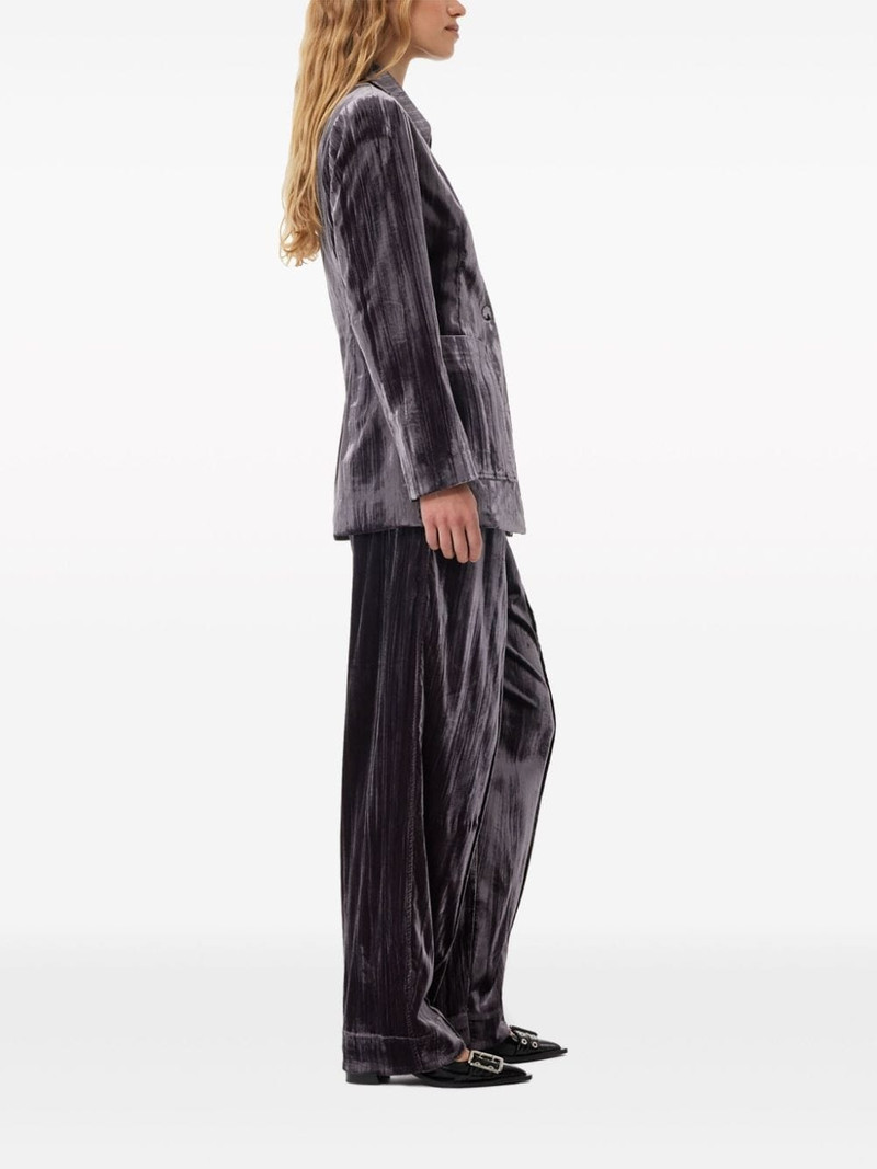 striped velvet-finish blazer 3