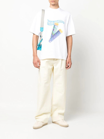 JACQUEMUS graphic print short-sleeve T-shirt outlook