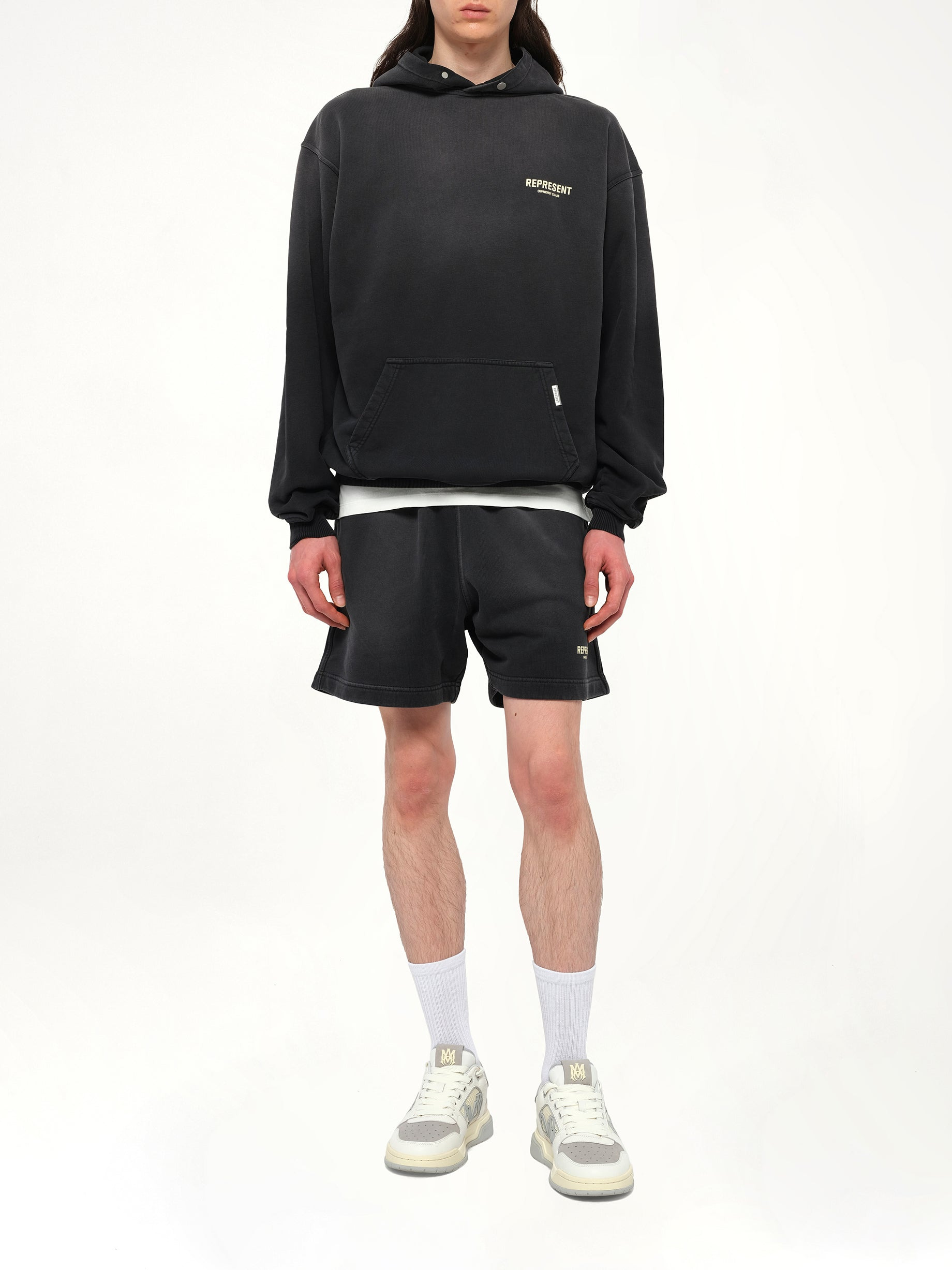 Represent Owners Club Hoodie in Aged Black - 4