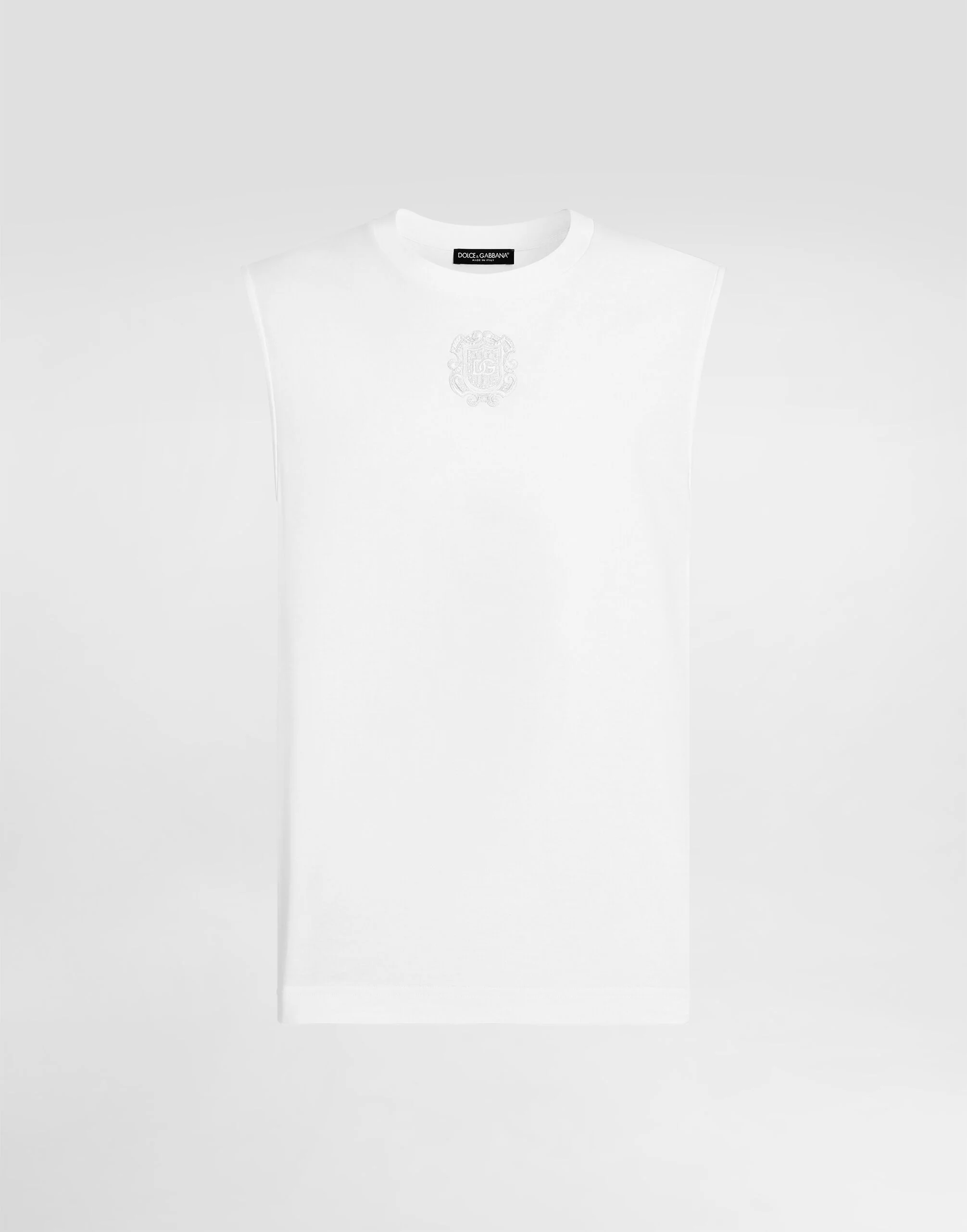 Cotton tank top with patch - 1