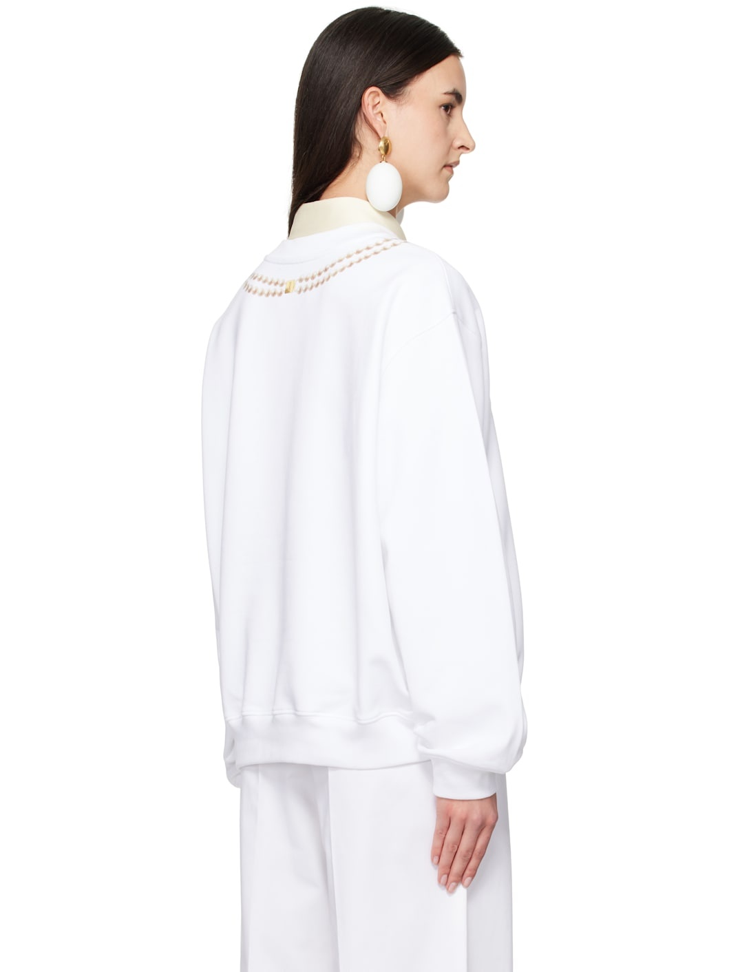 White 'Moschino' Breakfast Sweatshirt - 3