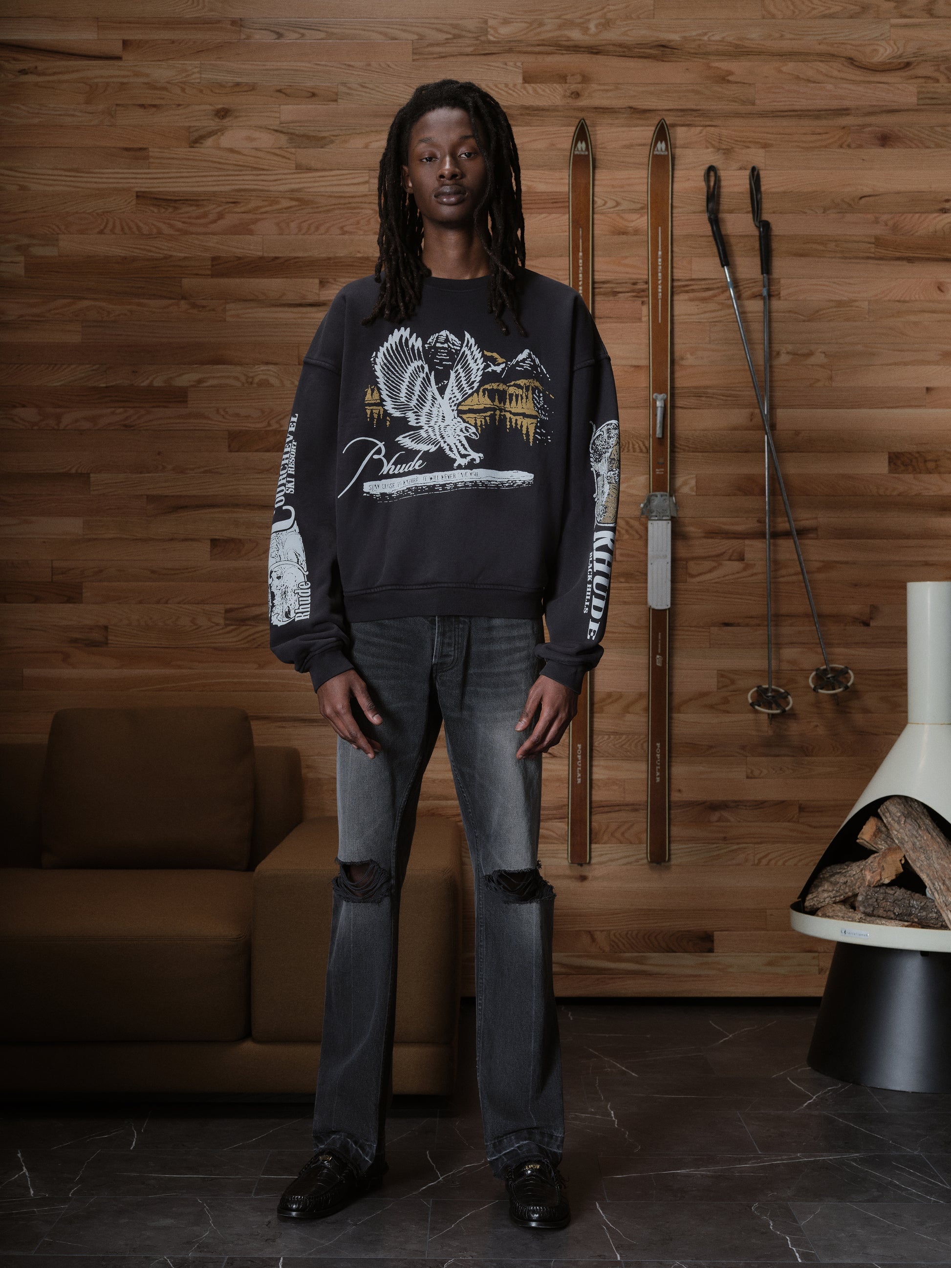 RHUDE PENNANT FLAG CREWNECK - 2