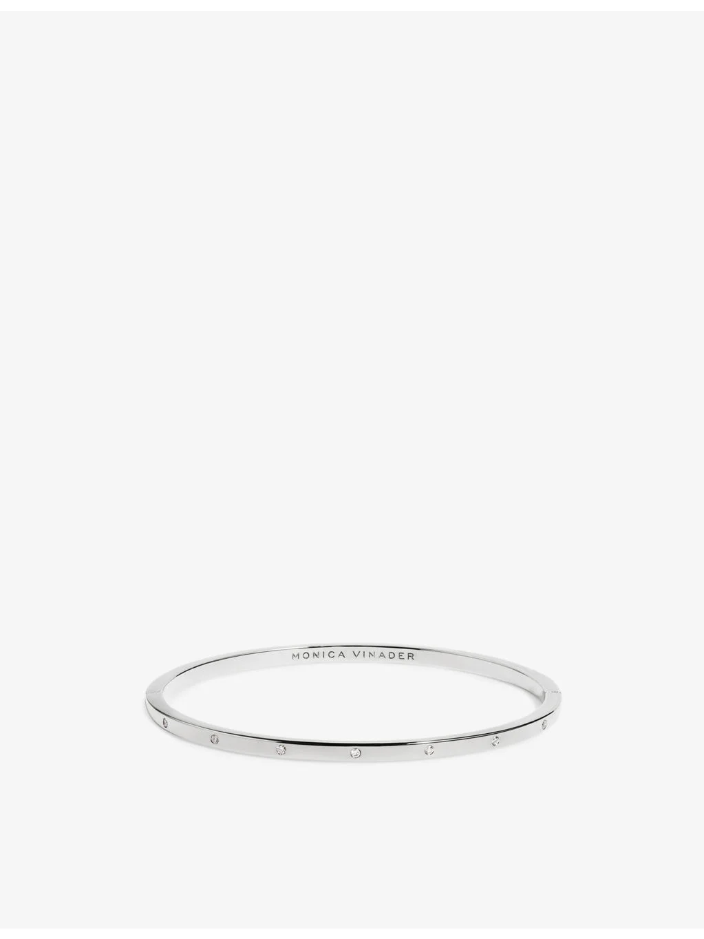 Essential Station Bangle Sterling Silver and Lab-Grown Diamond Bangle - 1