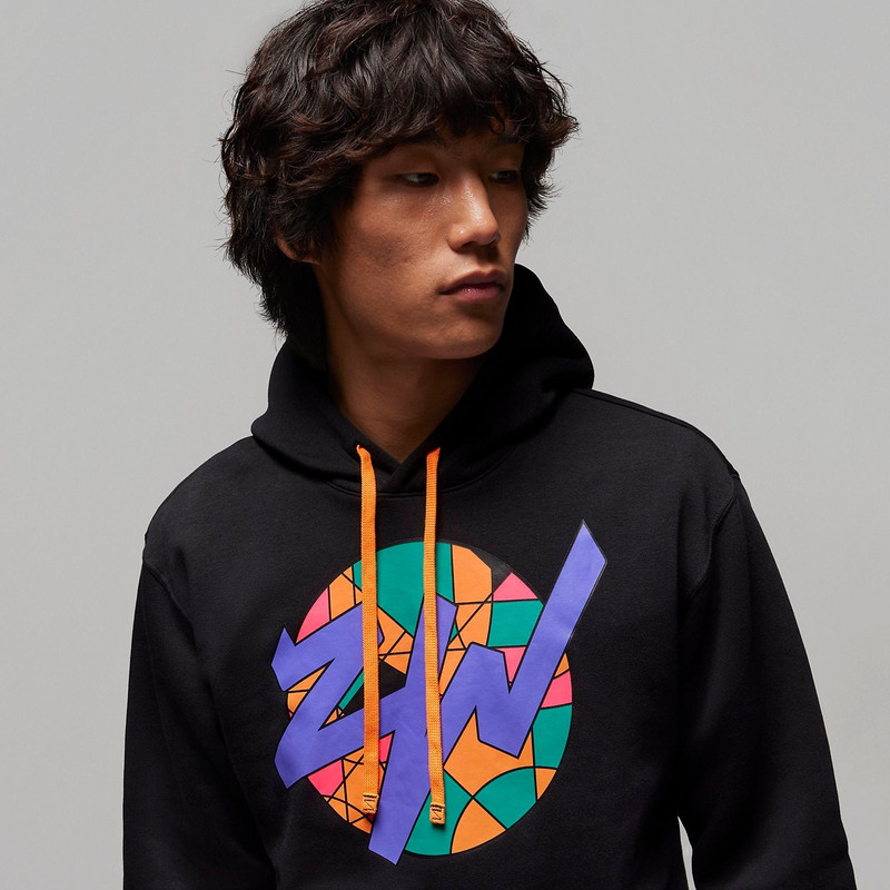Jordan Air Jordan Zion Fleece Pullover Hoodie 'Black Cone' FD2391-010 outlook