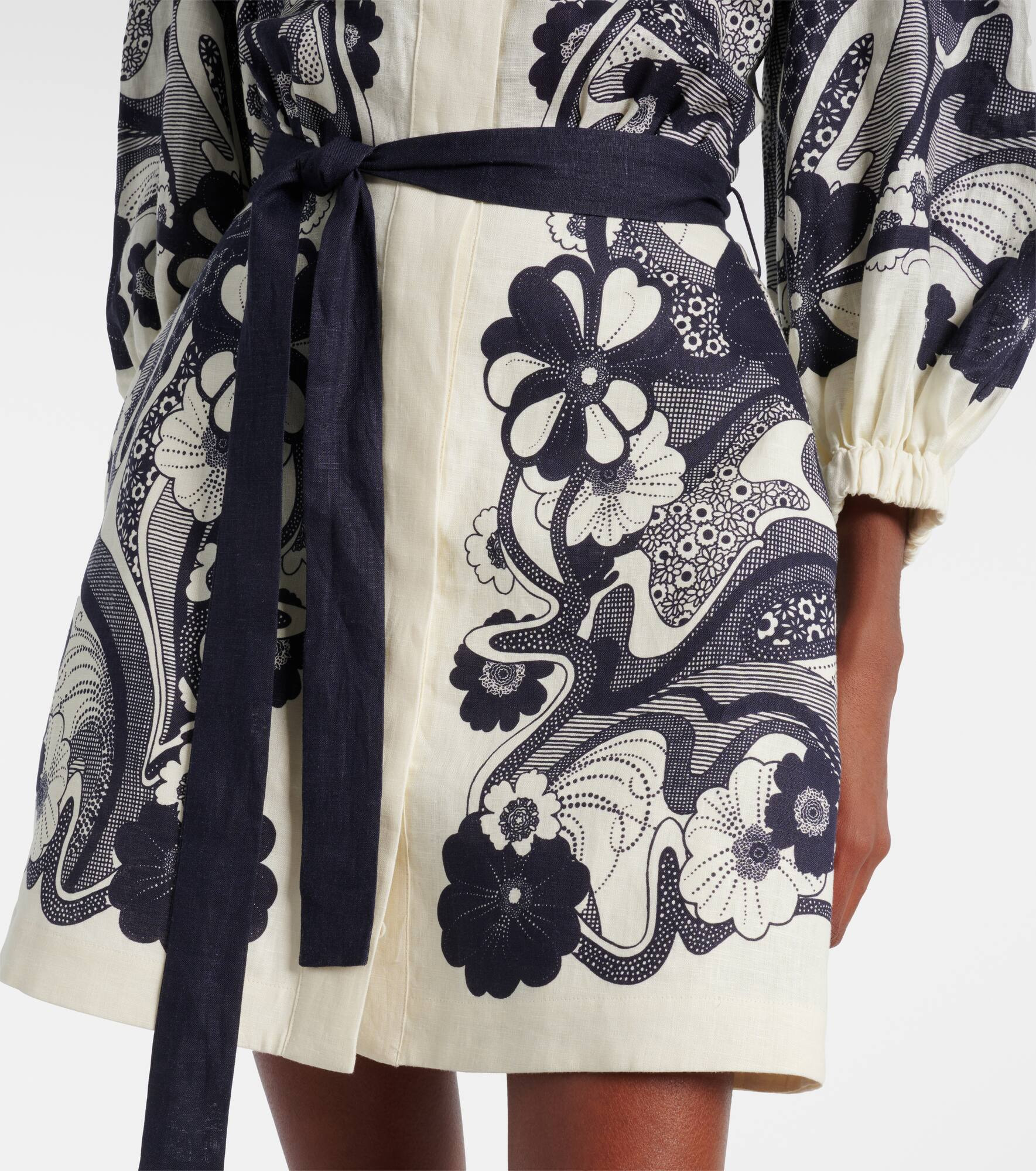 Mickey floral linen shirt dress - 5