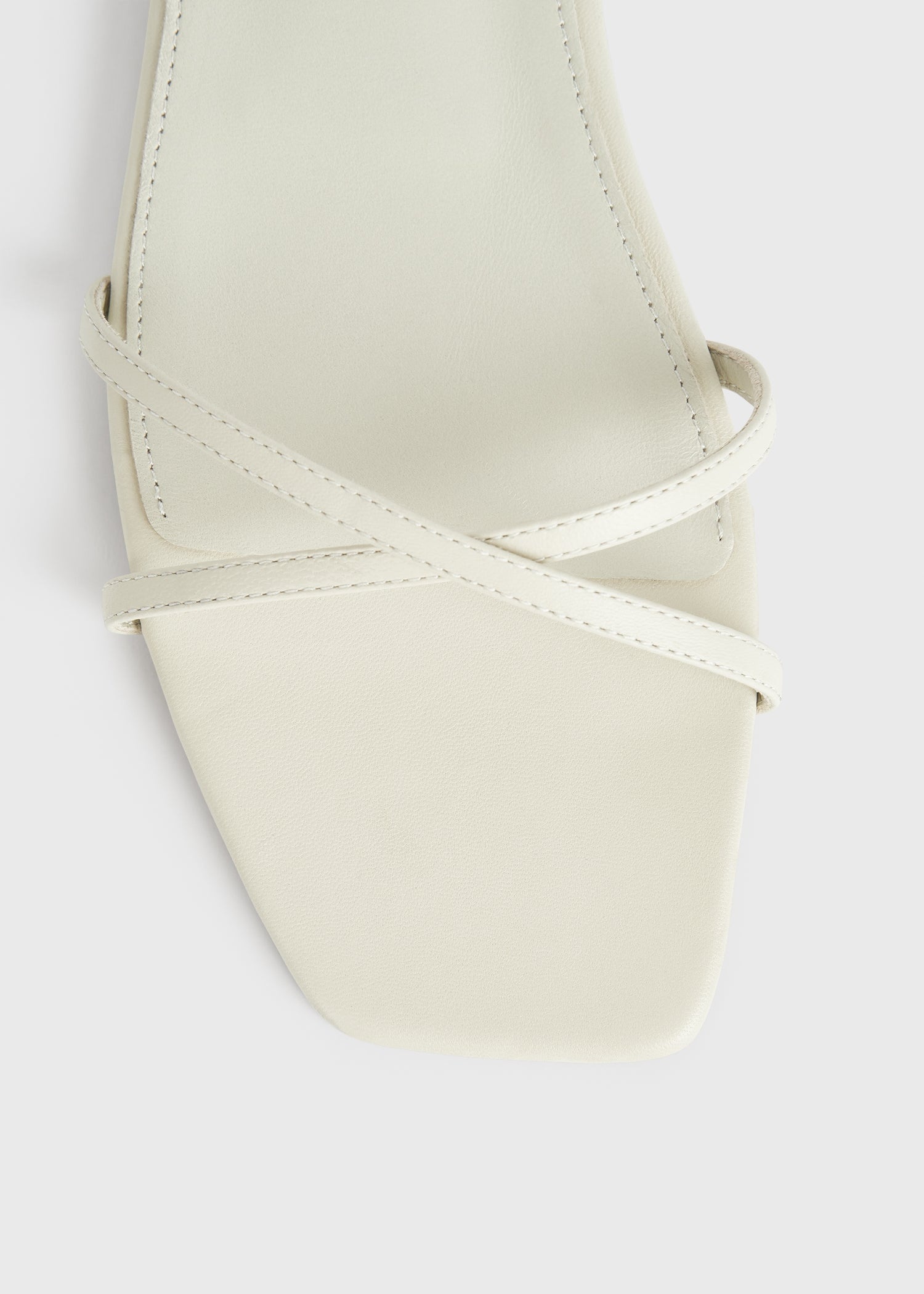 Leather crossover slides off-white - 6