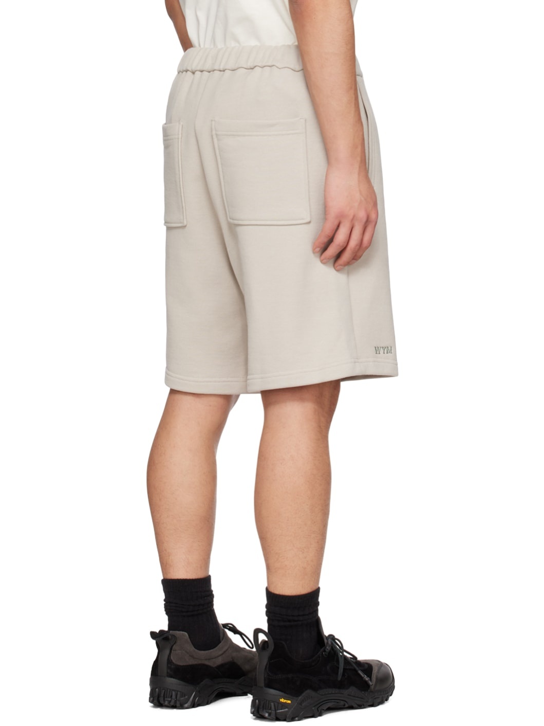 Beige Drawstring Shorts - 3
