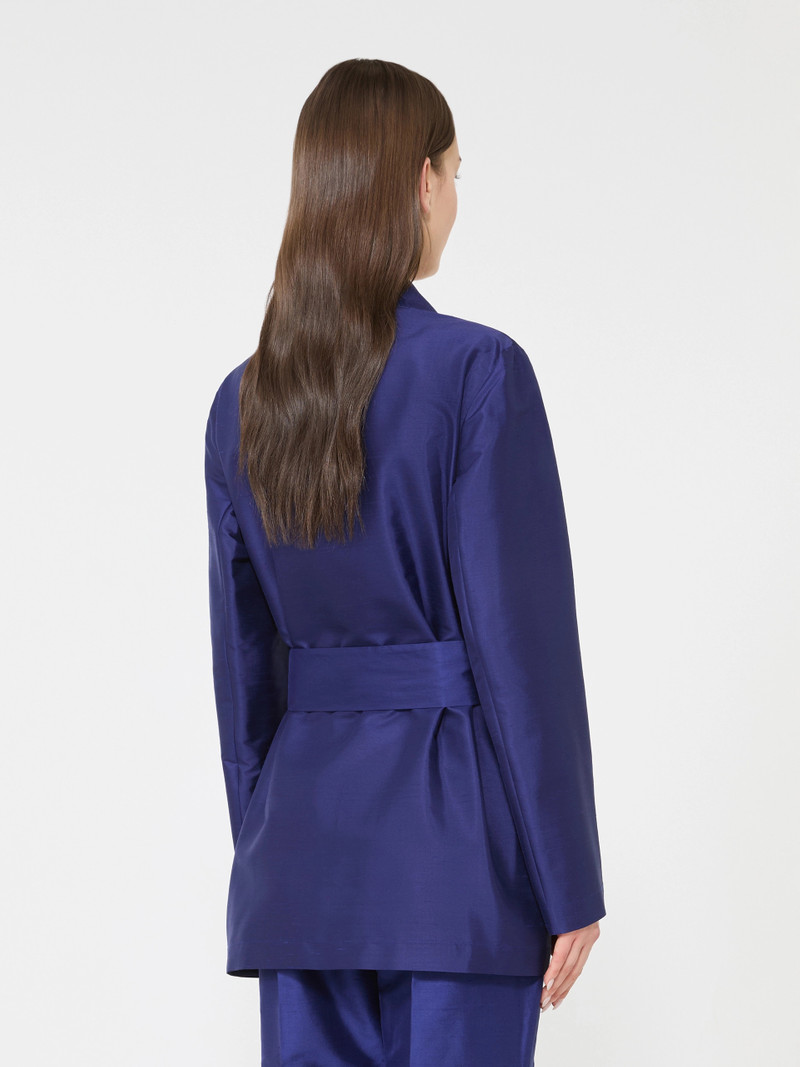 BIACCO Silk shantung tunic - CORNFLOWER BLUE 4