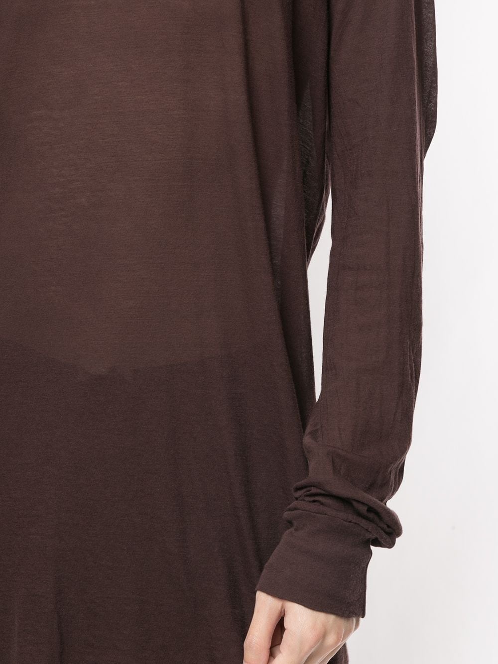 sheer longsleved T-shirt - 5