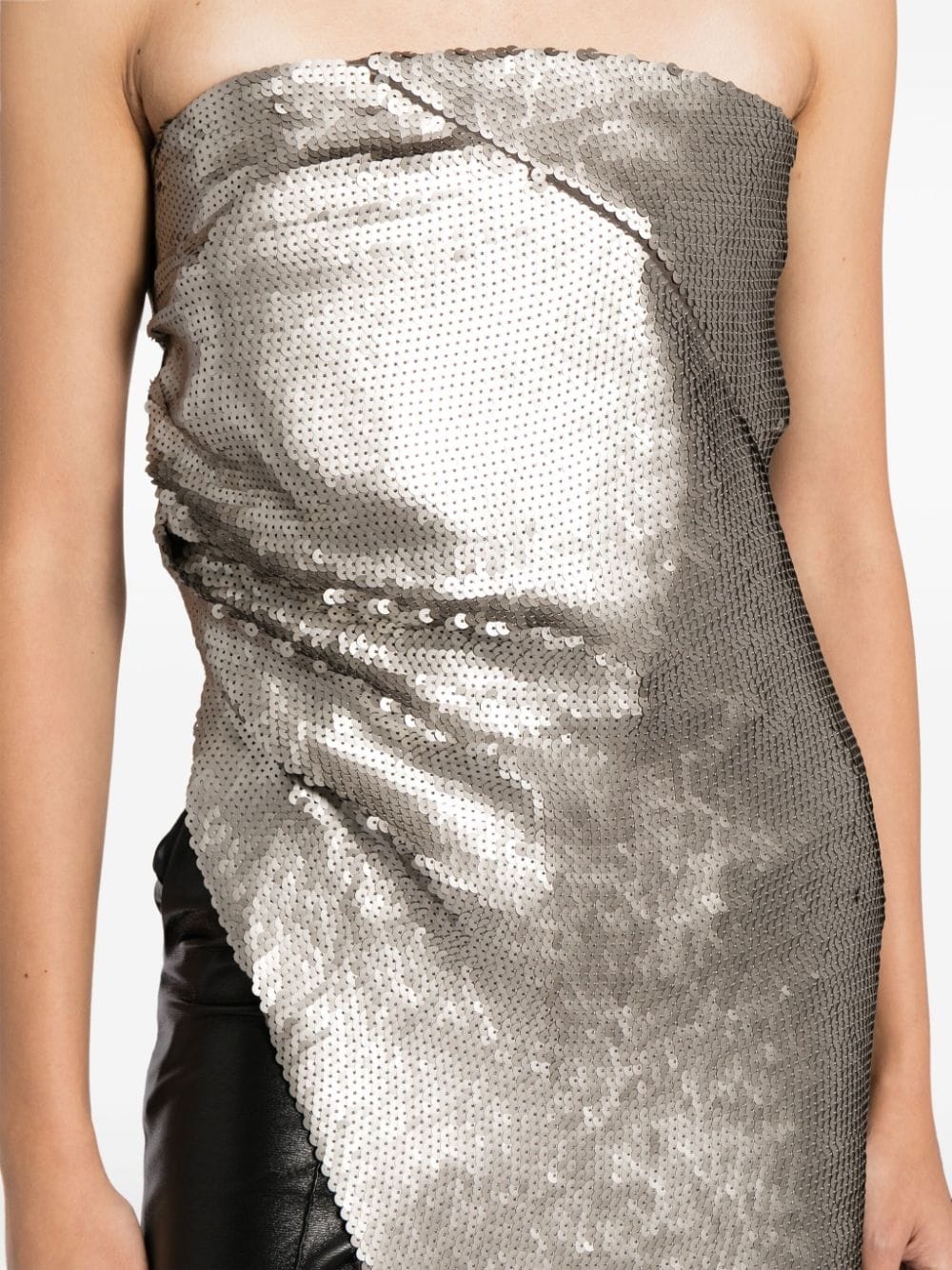 Luxor asymmetric sequinned top - 5