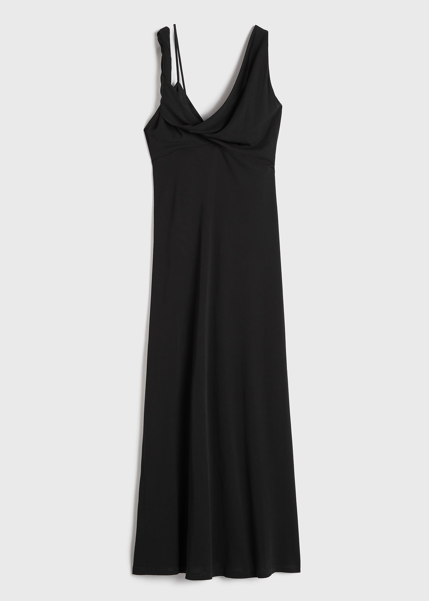Twist drape dress black - 1