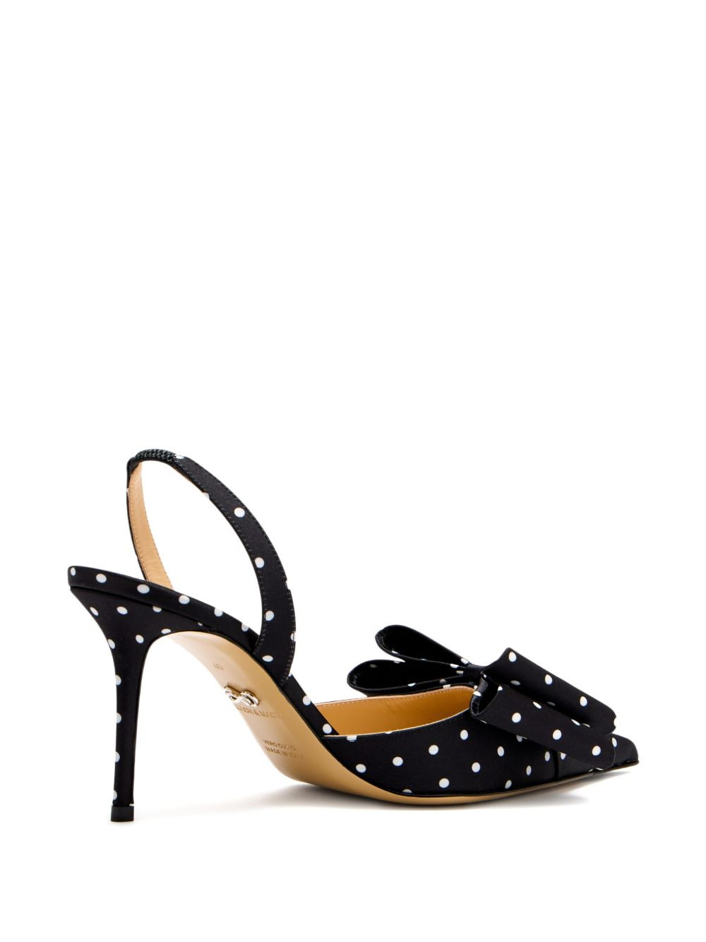 85mm polka-dot bow pumps - 4