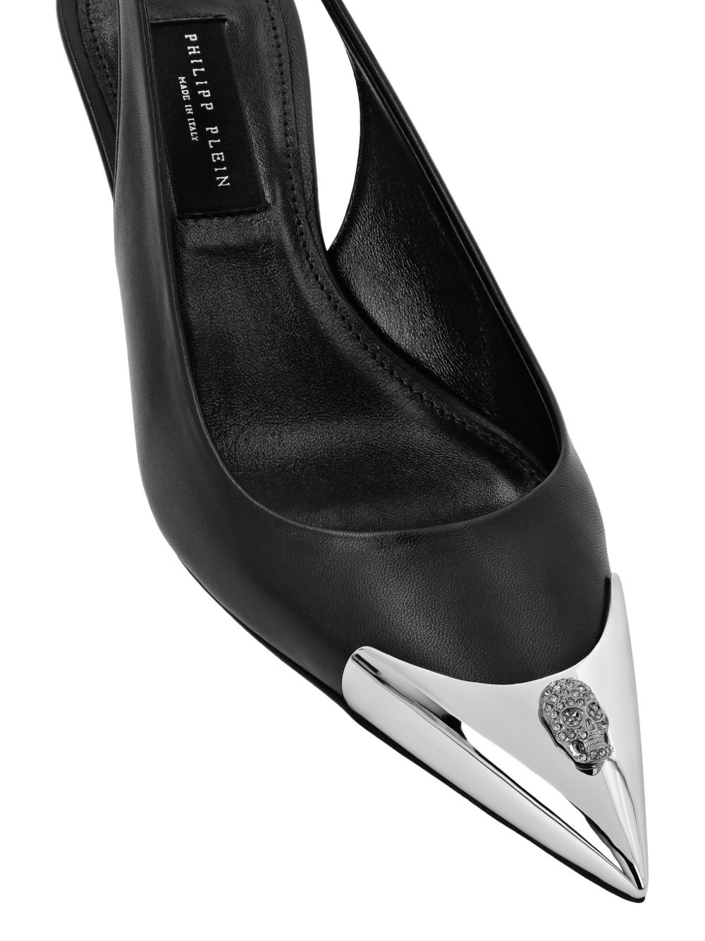 Skull Strass slingback pumps - 3