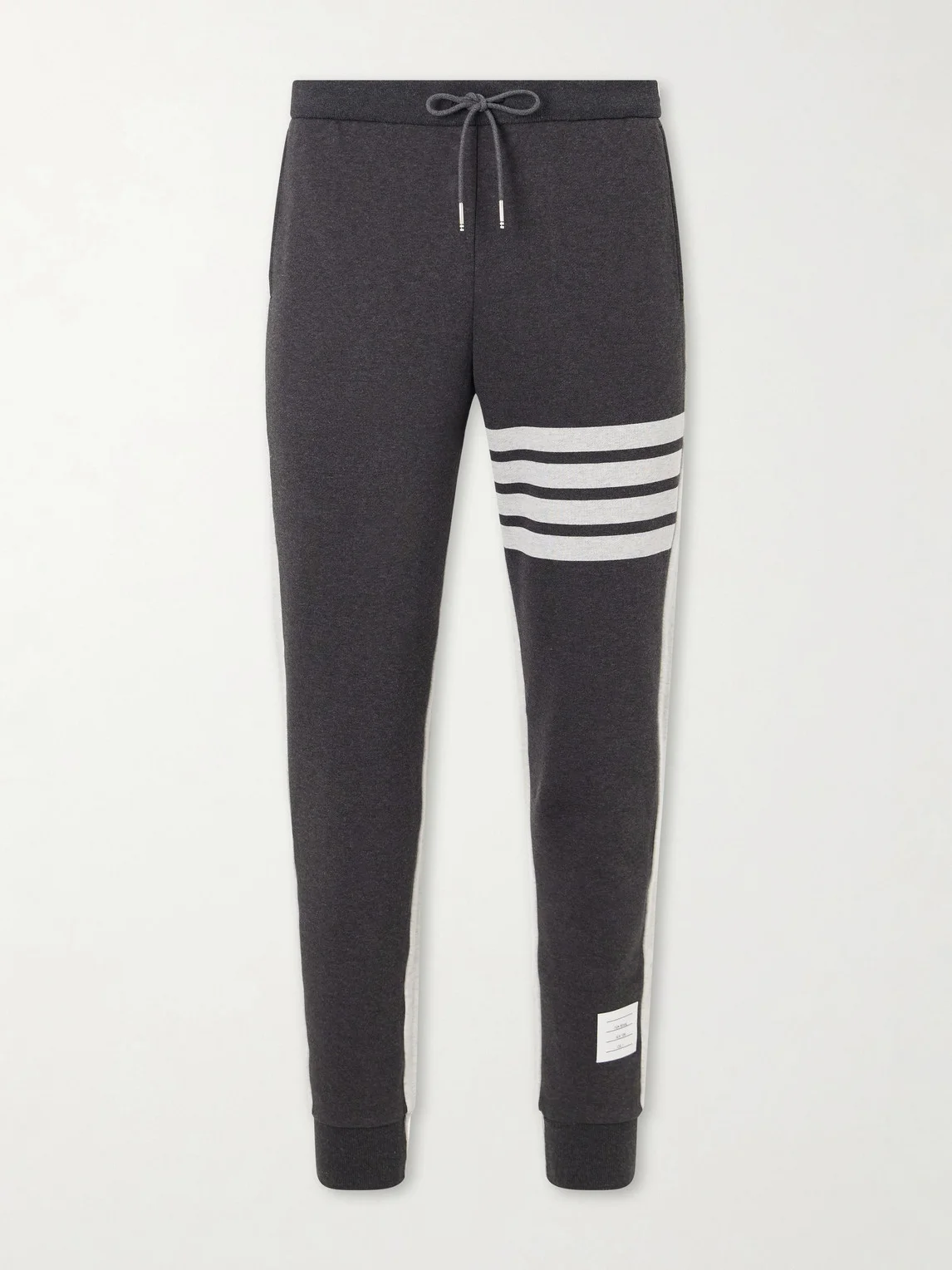 Tapered Striped Cotton-Jersey Sweatpants - 1