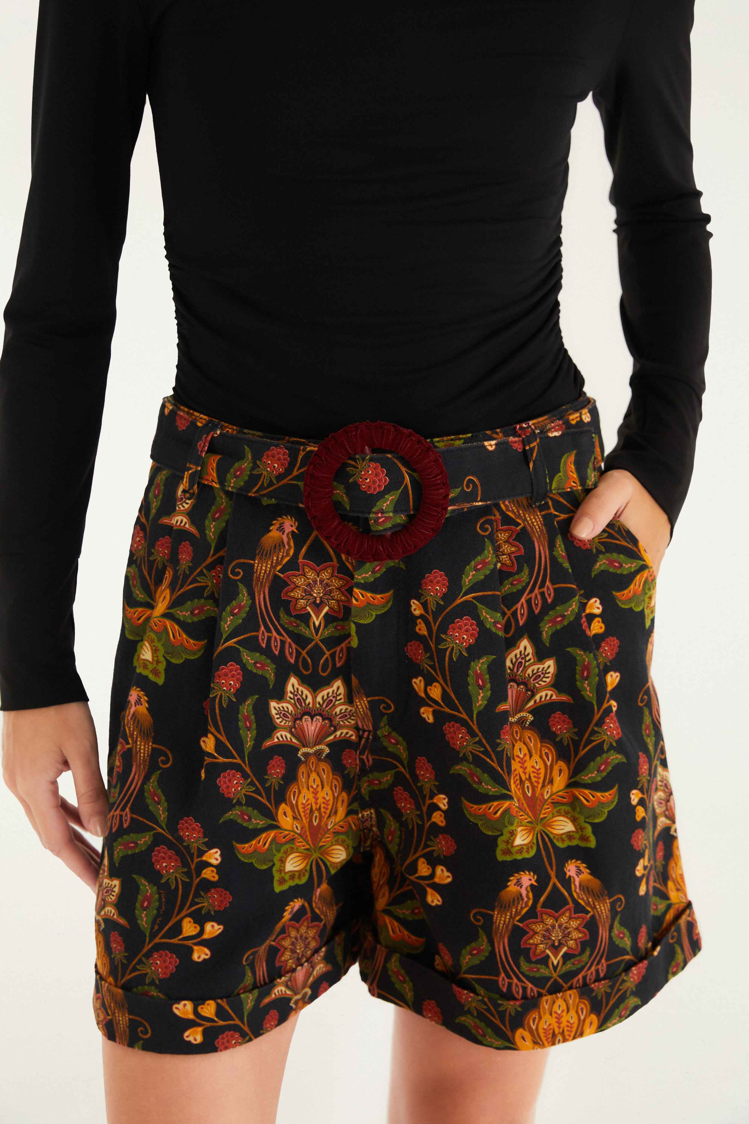 Black Berry Garden Shorts - 2
