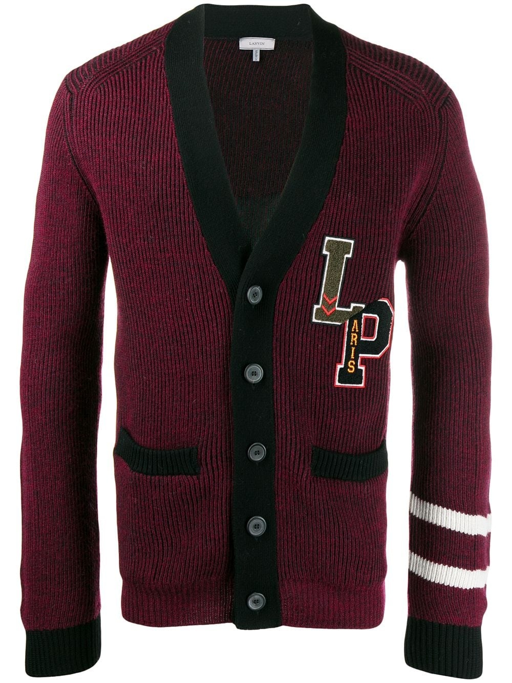 ribbed College cardigan - 1