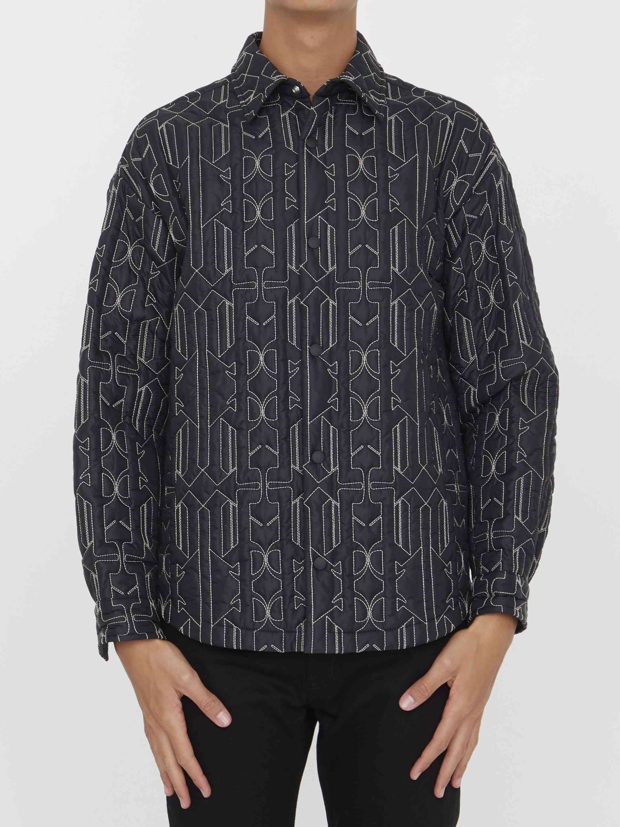 Palm Angels Men All Monogram Jacket - 1