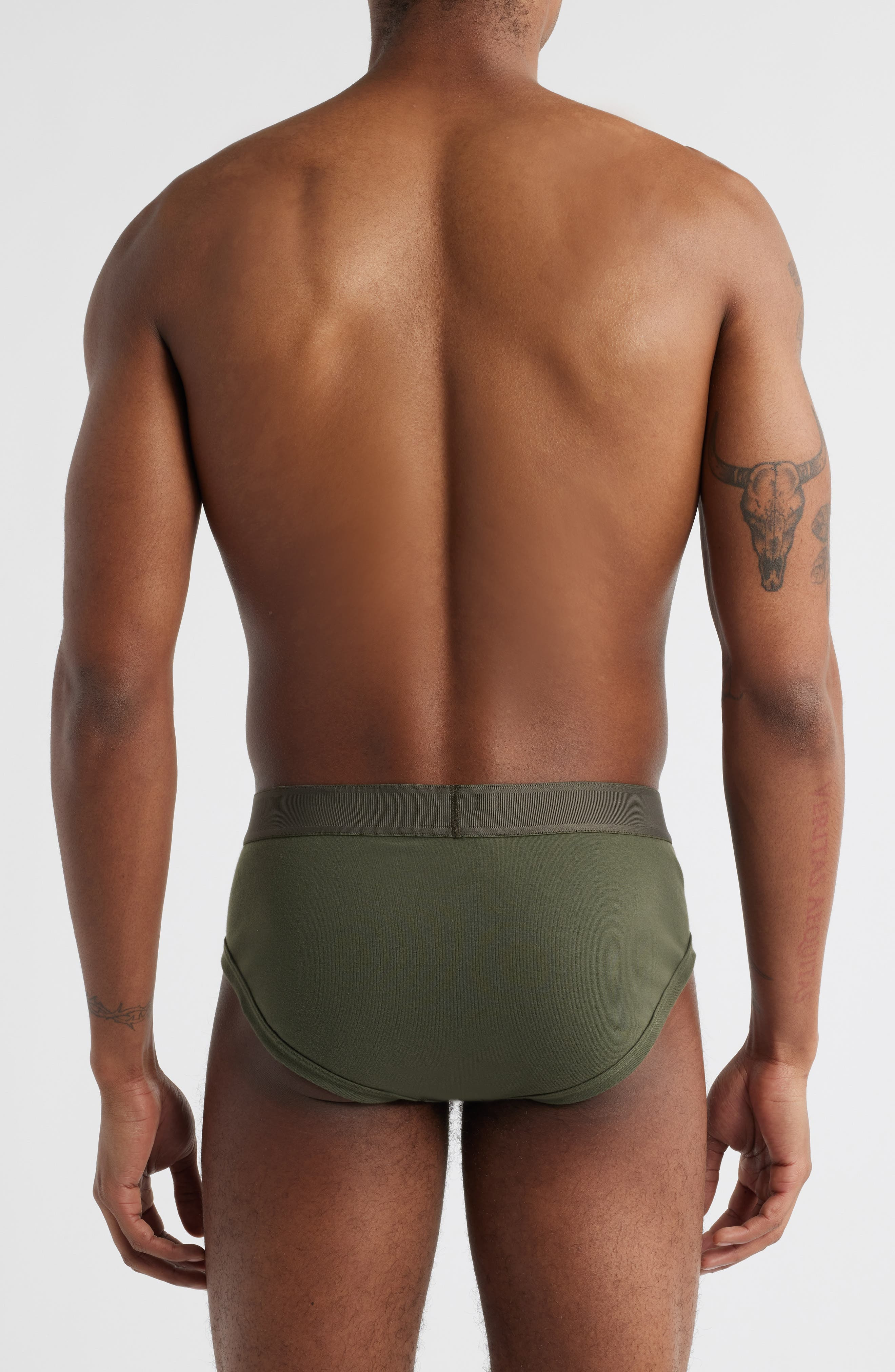 TOM FORD Cotton Stretch Jersey Briefs in Military Green at Nordstrom - 2