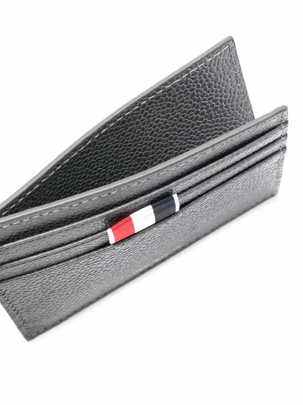 Pebble Grain Note Compartment Card Holder Men - 3