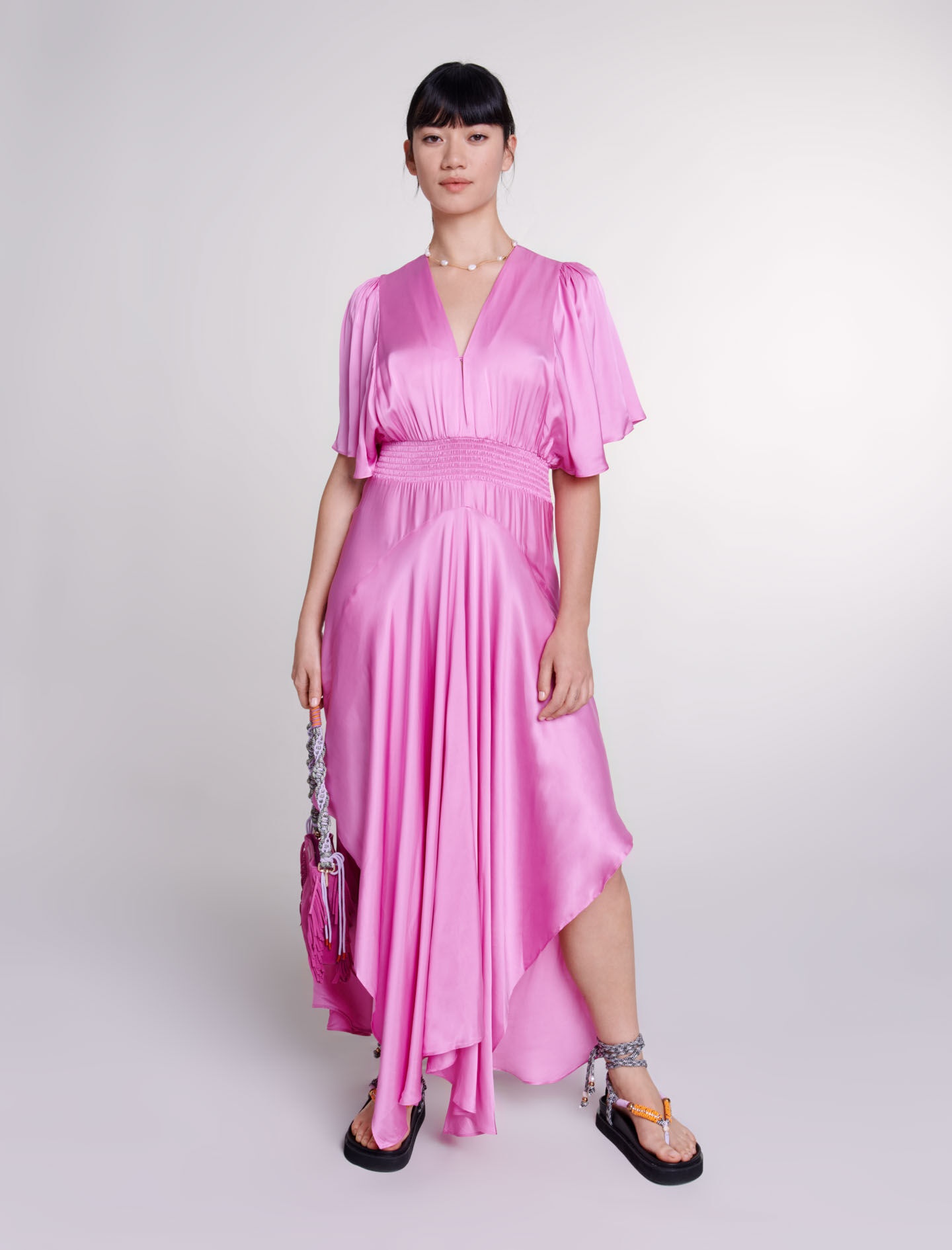 Satin-look maxi dress - 3