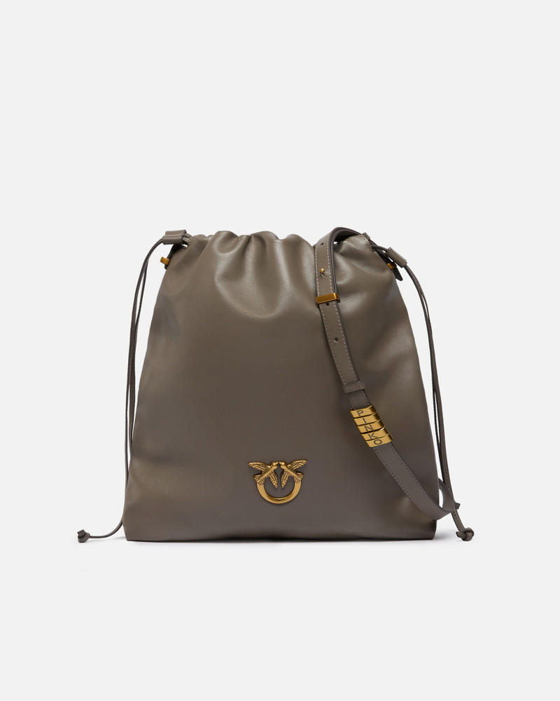 VERTICAL MEDIUM LEATHER SLOUCHY BAG 1