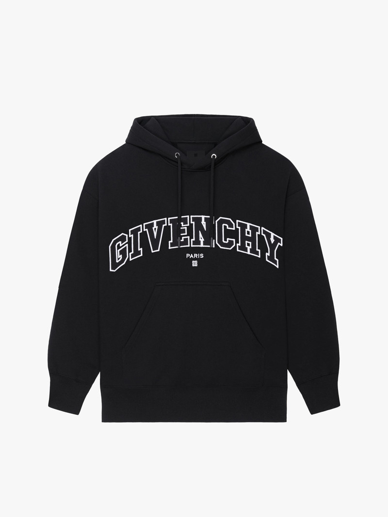 GIVENCHY COLLEGE SLIM FIT HOODIE IN FLEECE 1