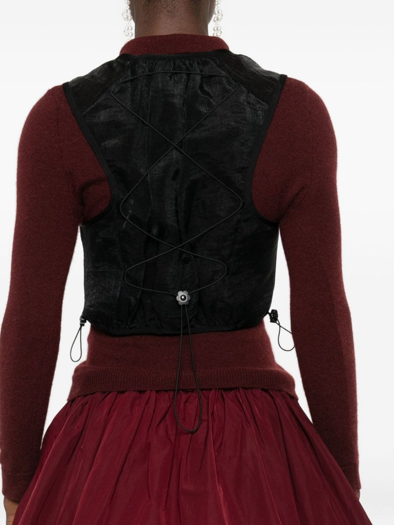 drawstring-fastening vest 4