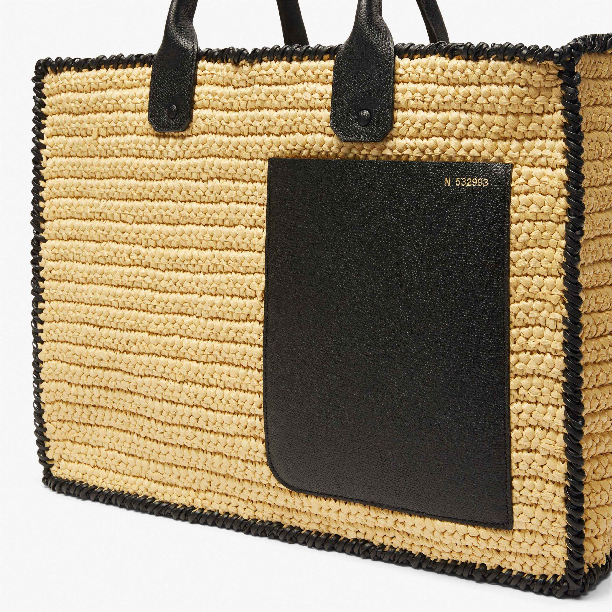 Valextra – Large Soft Tote Raffia Crochet – Natural - 2