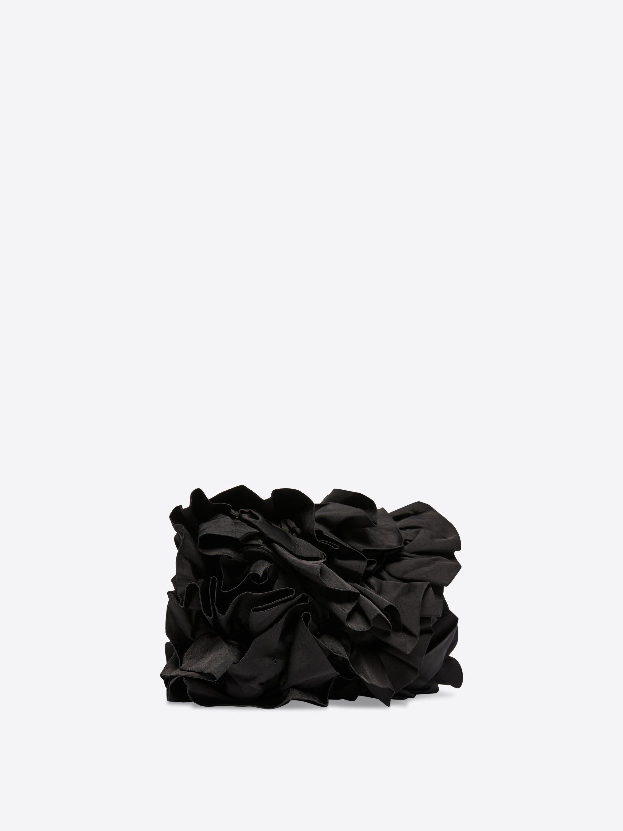 SATIN RUFFLE CLUTCH - 3