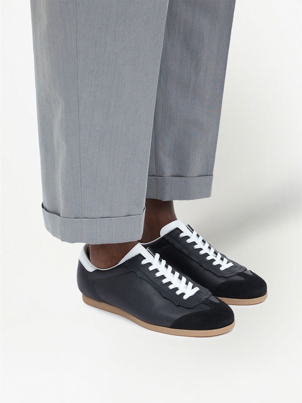 panelled low-top sneakers - 4