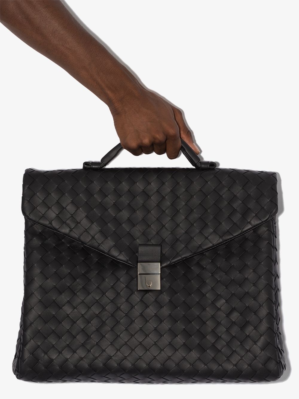 Intrecciato woven briefcase - 4