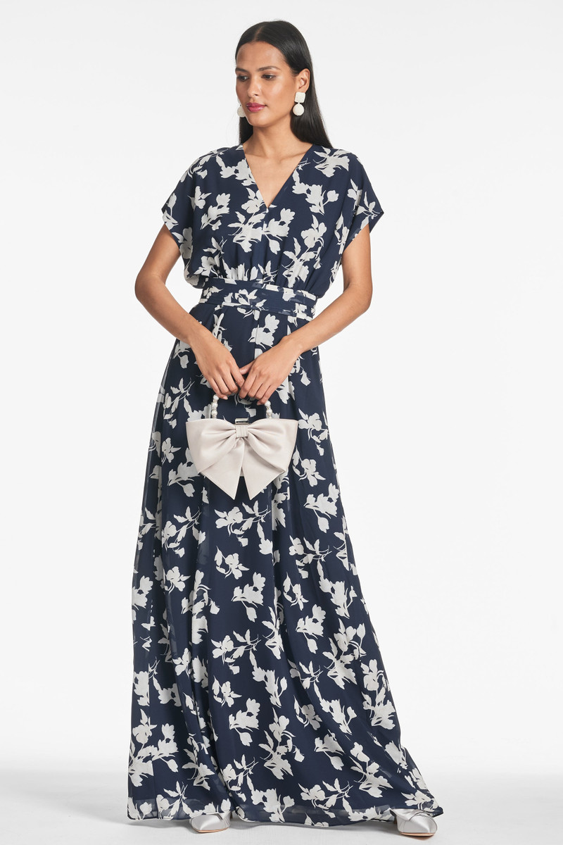 SACHIN & BABI Leah Gown - Navy Venetia Petal outlook