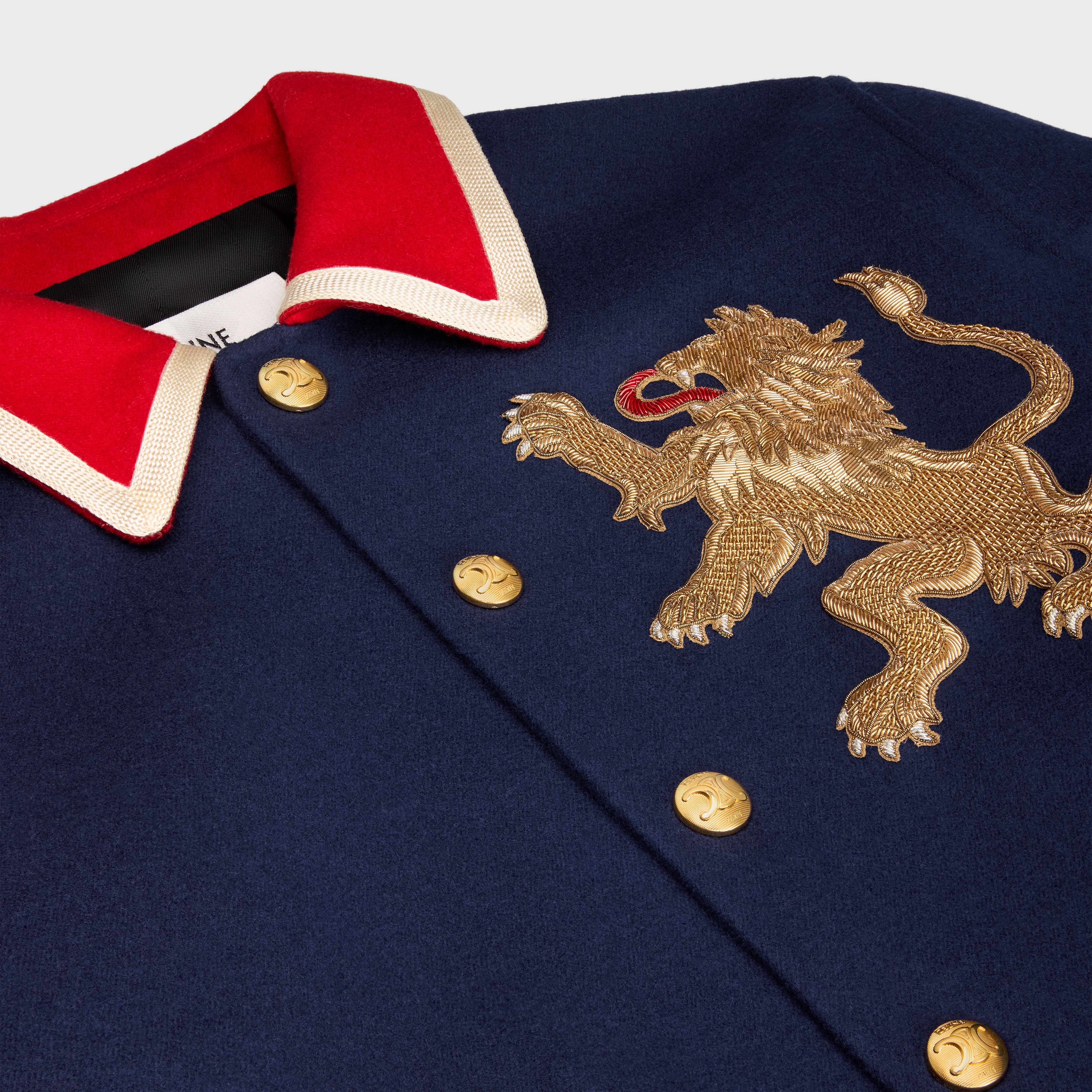 lion teddy jacket in wool flannel - 3