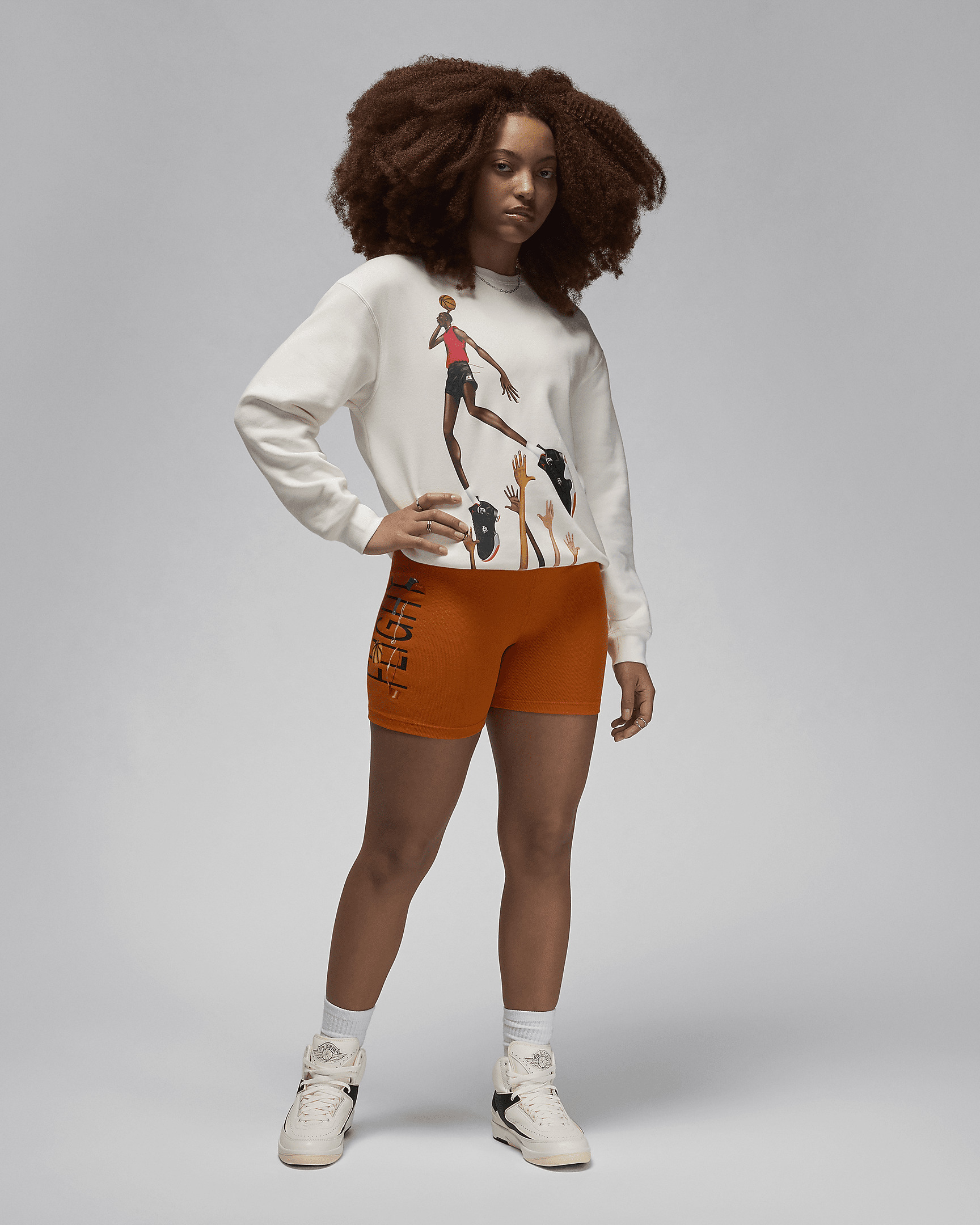 Jordan Artist Series by Darien Birks Women's Fleece Crew-Neck Sweatshirt - 7