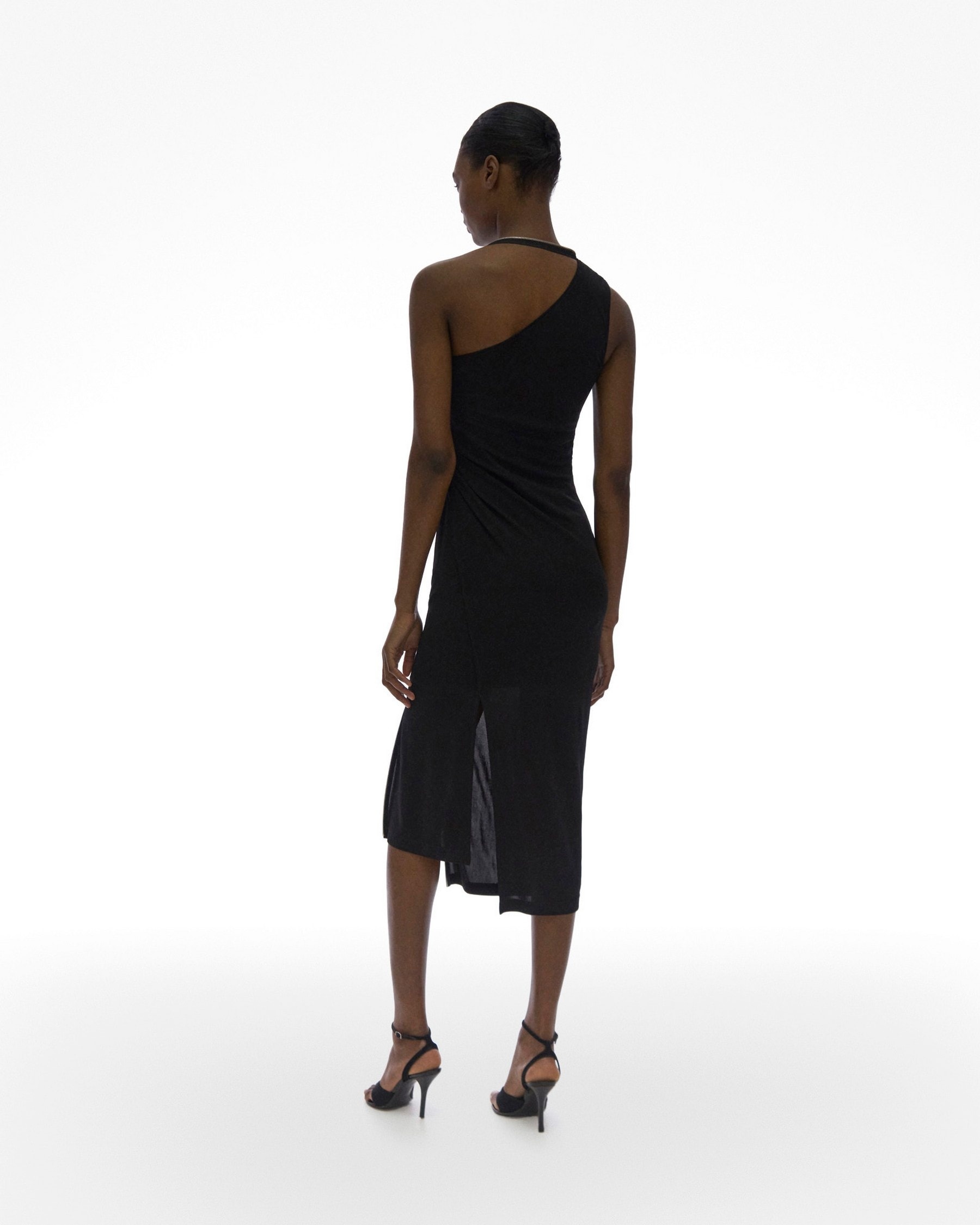 ASYMMETRIC ZIP DRESS - 4